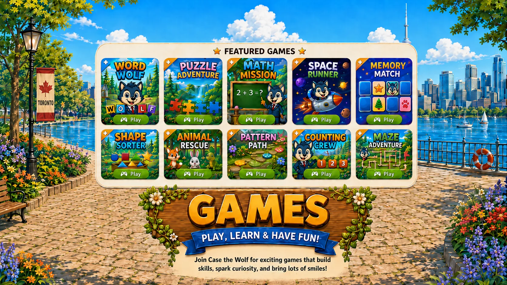 Case the Wolf games and activities preview